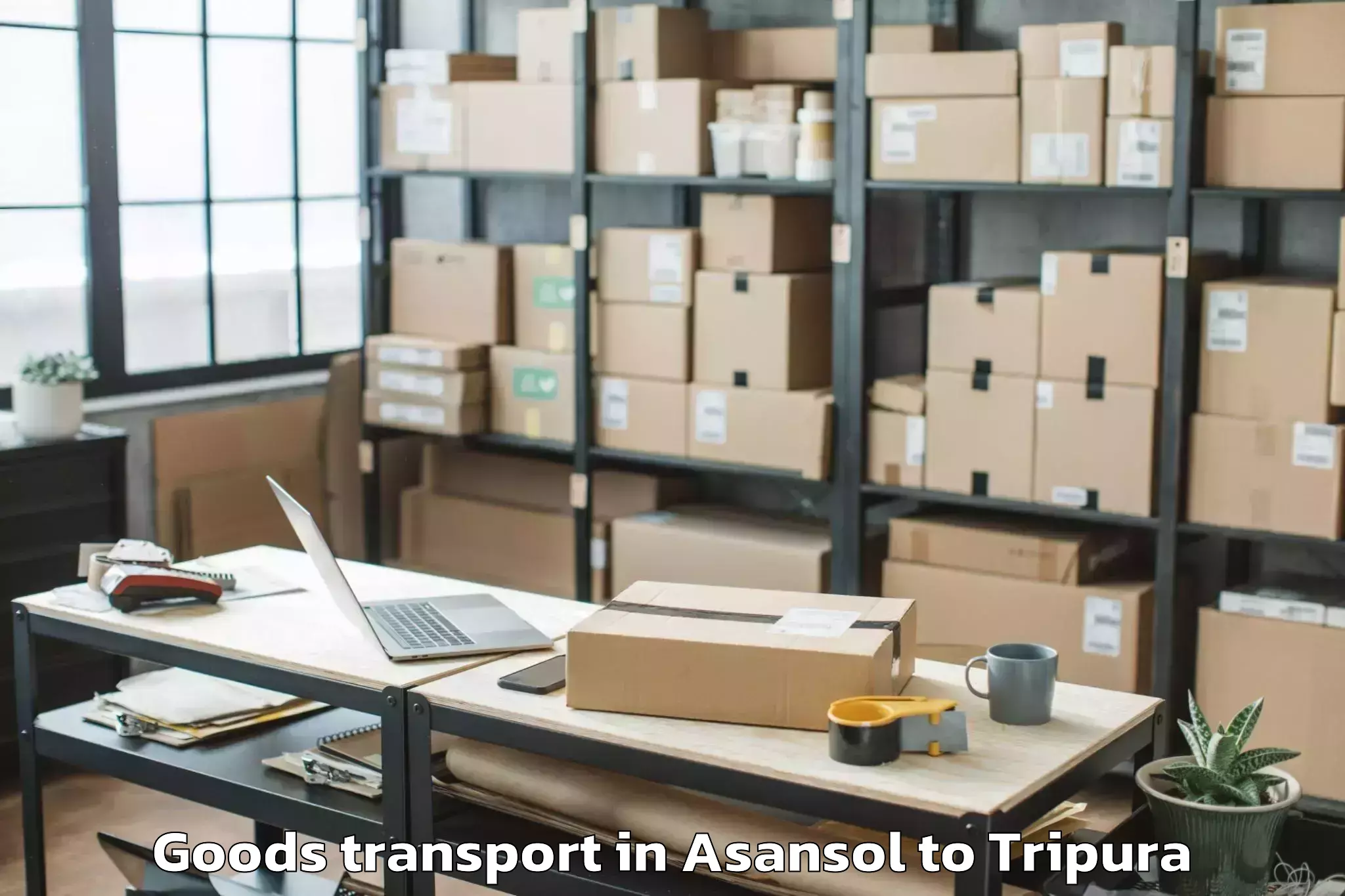 Book Your Asansol to Amarpur Goods Transport Today